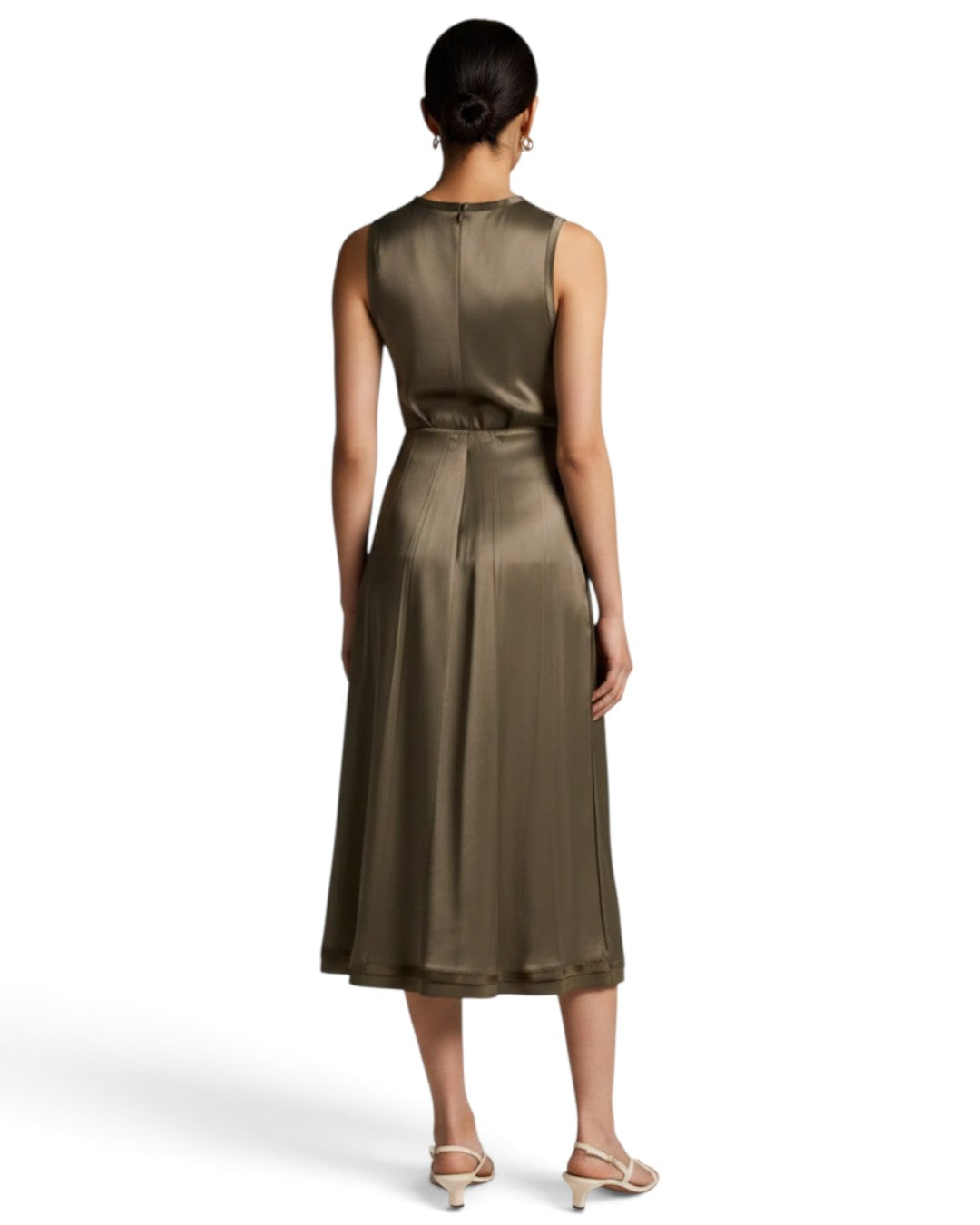 FLUID SATIN & RAW ETIQUETTE: RAW-EDGE SATIN SKIRT