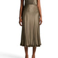FLUID SATIN & RAW ETIQUETTE: RAW-EDGE SATIN SKIRT