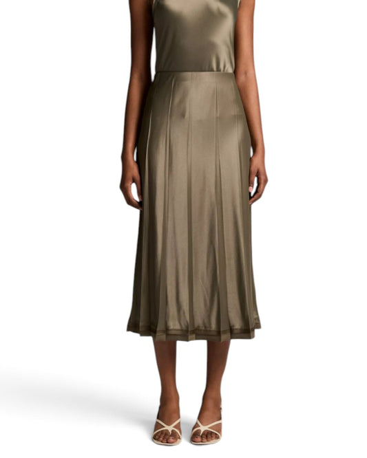 FLUID SATIN & RAW ETIQUETTE: RAW-EDGE SATIN SKIRT