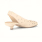 LUMINOUS ELEGANCE & GERMAN CRAFTSMANSHIP: STUDDED SLINGBACK PUMPS (WHITE)