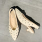LUMINOUS ELEGANCE & GERMAN CRAFTSMANSHIP: STUDDED SLINGBACK PUMPS (WHITE)