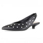 CHIC NOIR & GERMAN CRAFTSMANSHIP: STUDDED SLINGBACK PUMPS (BLACK)