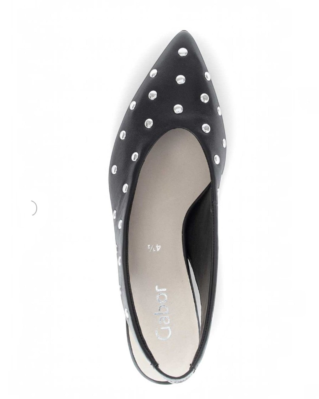 CHIC NOIR & GERMAN CRAFTSMANSHIP: STUDDED SLINGBACK PUMPS (BLACK)