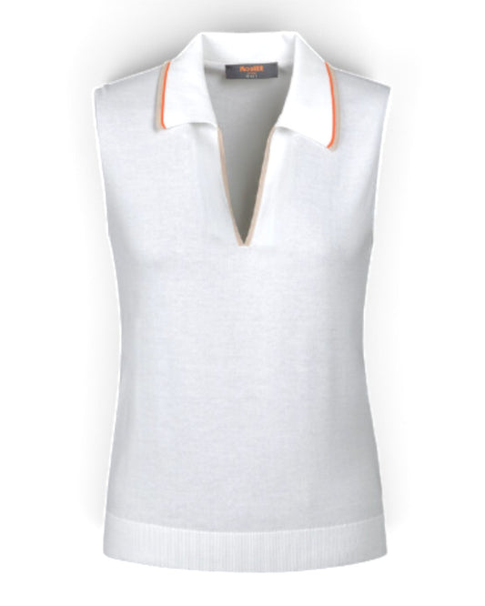 SPORTY ELEGANCE & TECHNICAL INNOVATION: SLEEVELESS POLO VEST "SHANQIN-CRE"