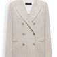 EFFORTLESS ELEGANCE & TAILORED SOFTNESS: HERRINGBONE DOUBLE-BREASTED JACKET "ALERIA-PAR"
