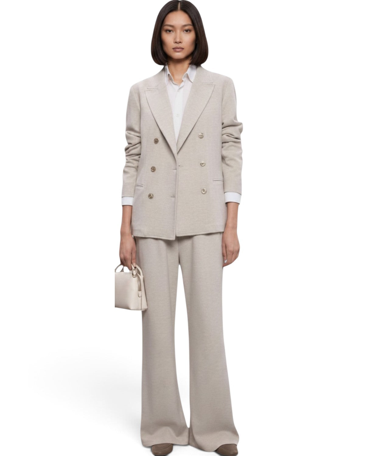 EFFORTLESS ELEGANCE & TAILORED SOFTNESS: HERRINGBONE DOUBLE-BREASTED JACKET "ALERIA-PAR"