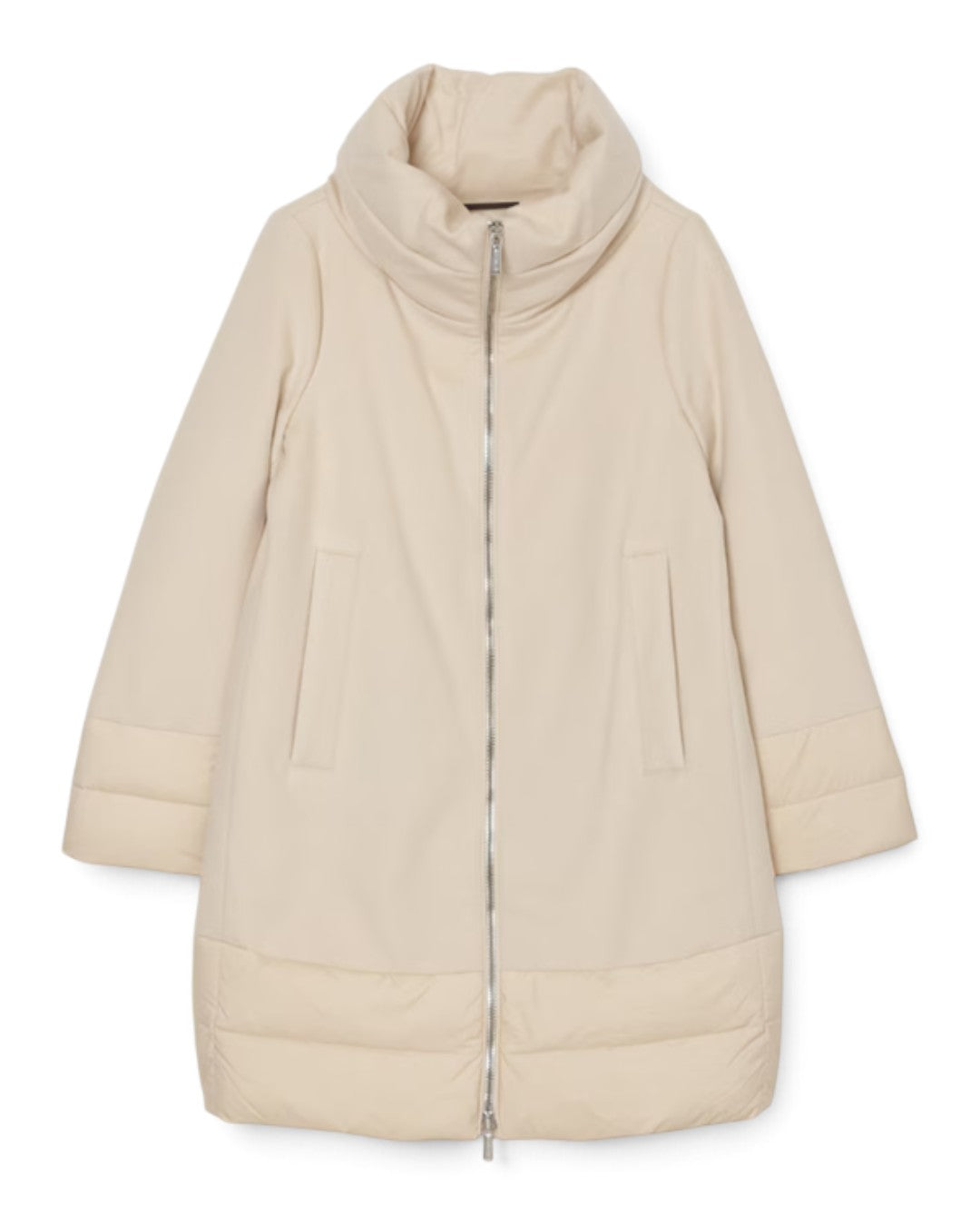PURE LUXURY & ITALIAN SILHOUETTE: CASHMERE WOOL DOWN COAT "SORAYA-LE"