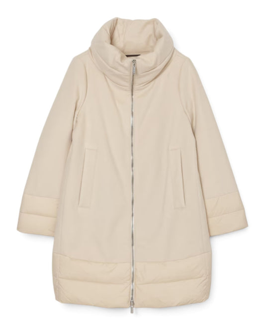 PURE LUXURY & ITALIAN SILHOUETTE: CASHMERE WOOL DOWN COAT "SORAYA-LE"