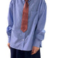 VERSATILE MANNISH CHARM: DETACHABLE TIE STRIPE SHIRT