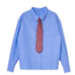 VERSATILE MANNISH CHARM: DETACHABLE TIE STRIPE SHIRT