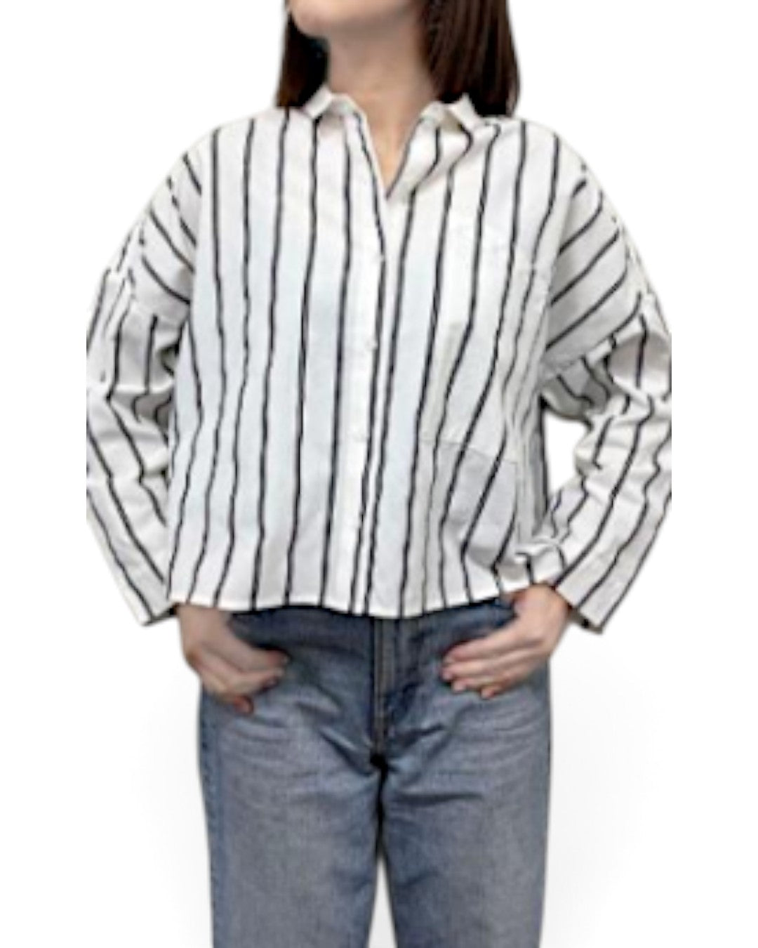 CLEAN CLERIK & EMBROIDERED BACK STORY: STRIPE CLERIK SHIRT