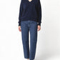 J.B. ATTIRE CHAMBERY DENIM FADE 正面のスリムテーパード着用スタイル