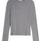 Scotch & Soda グレー長袖Tシャツの平置き正面