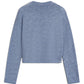 Scotch & Soda AZURE DRIFT カーディガン 丸首・前ボタン・裾のロゴプレートが見える平置き正面
