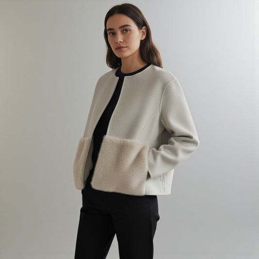 The Urban Shadow: A Mink-Trimmed Double-Face Blouson