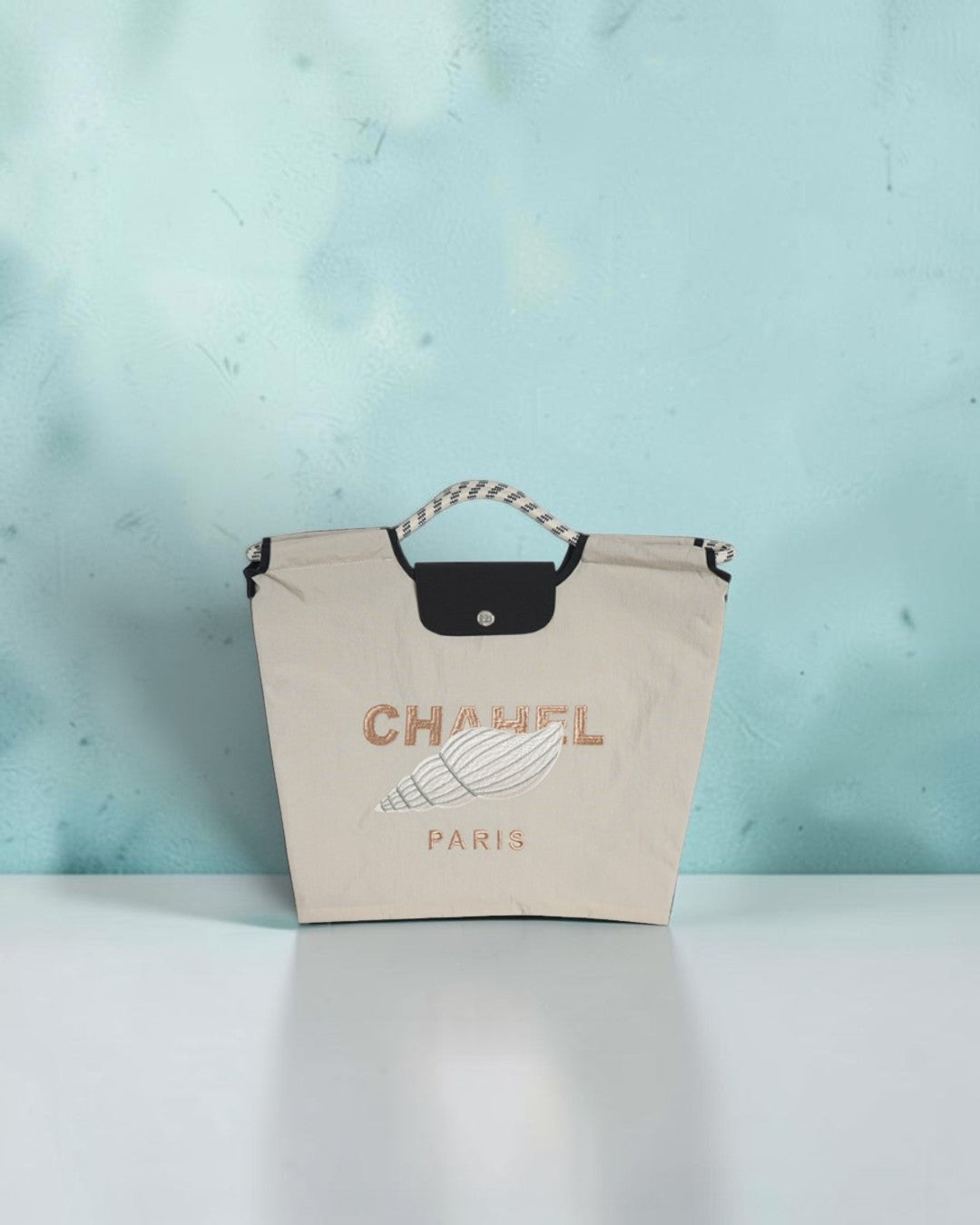 CHIC DES PLAGES PARIS: THE CONCH SHELL EMBROIDERY TOTE