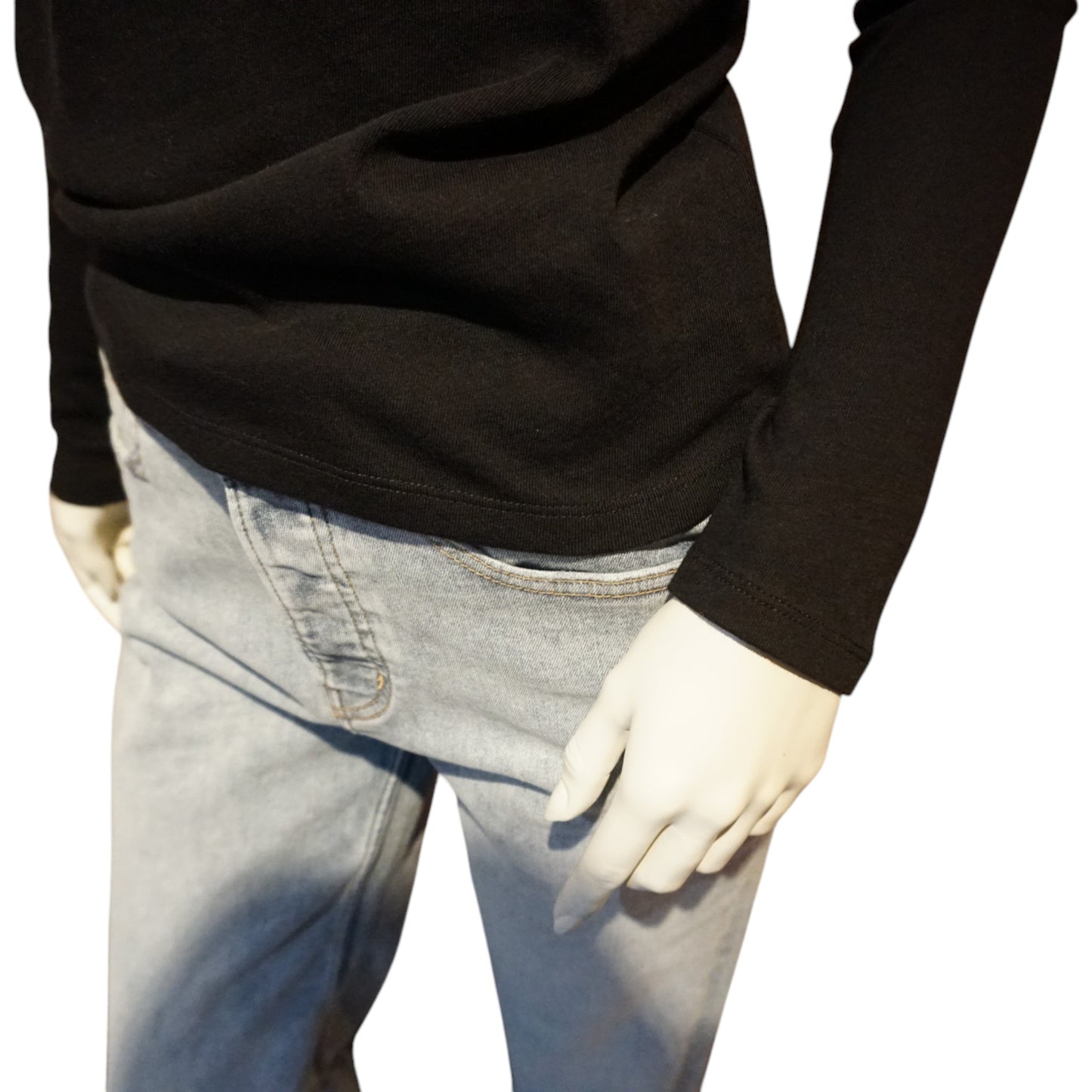 コットンタートルネックTシャツ