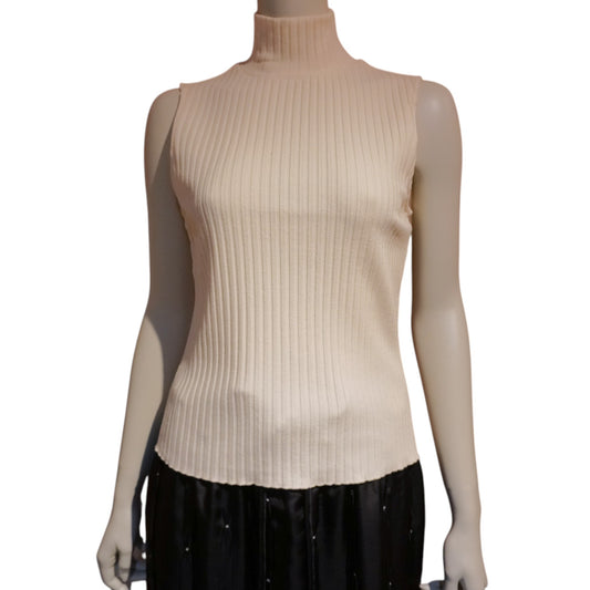 Turtlenack Sleeveless Rib Tee