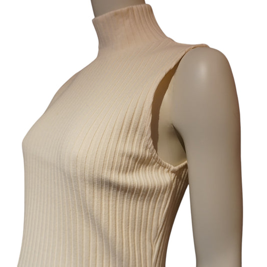 Turtlenack Sleeveless Rib Tee