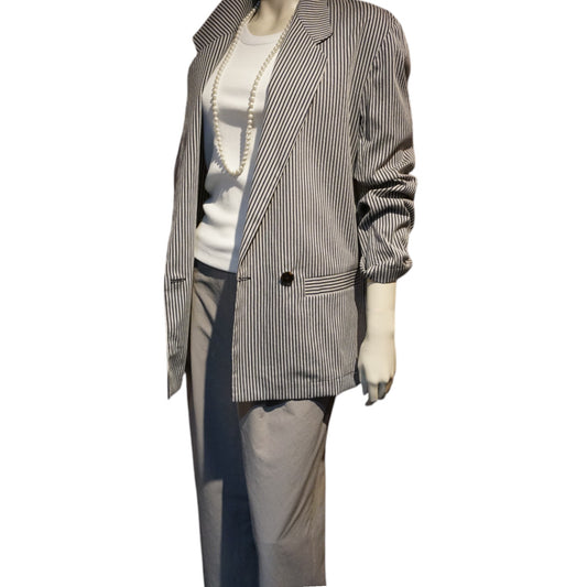 Double-Breasted Stripe Tailored Jacket