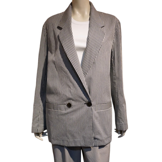 Double-Breasted Stripe Tailored Jacket