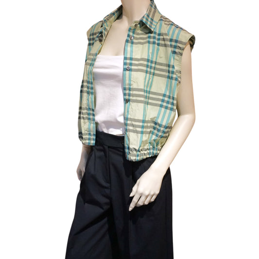 Plaid Sleeveless Shirt
