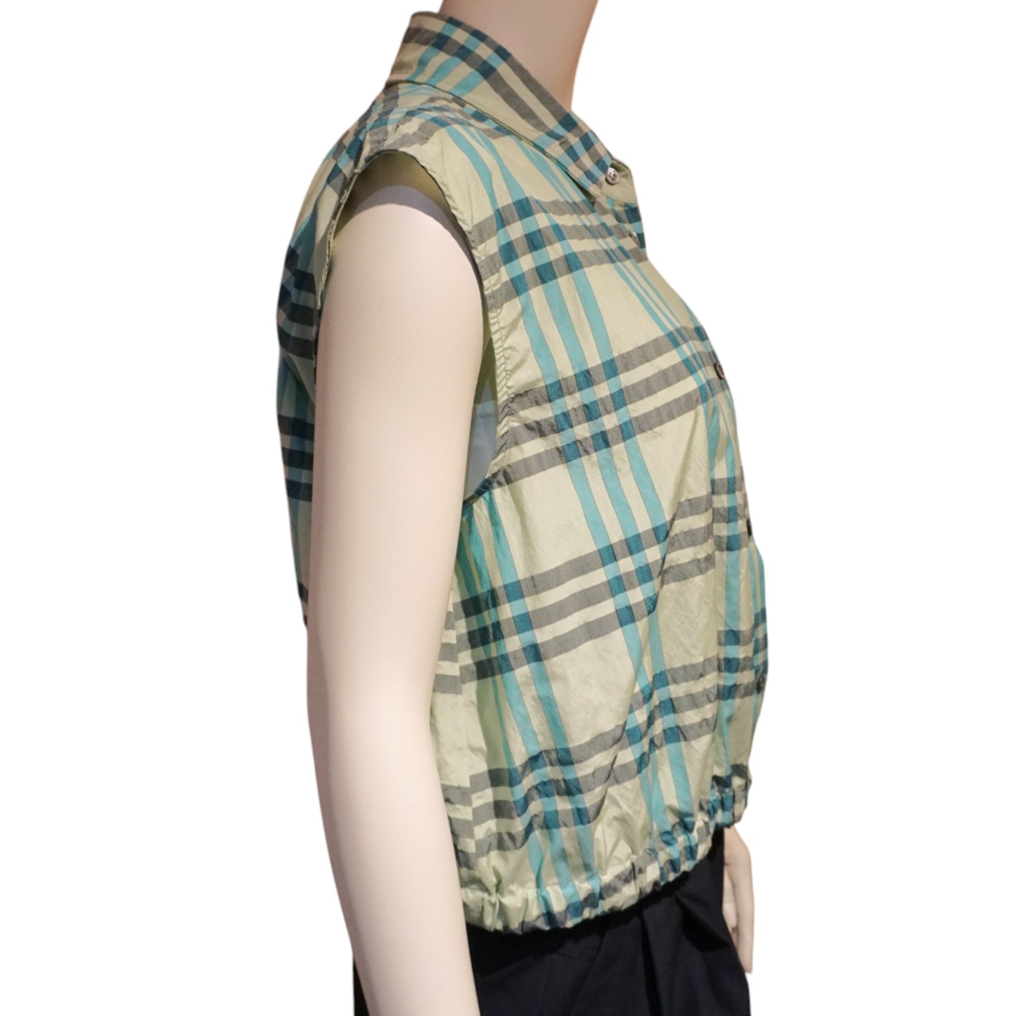 Plaid Sleeveless Shirt