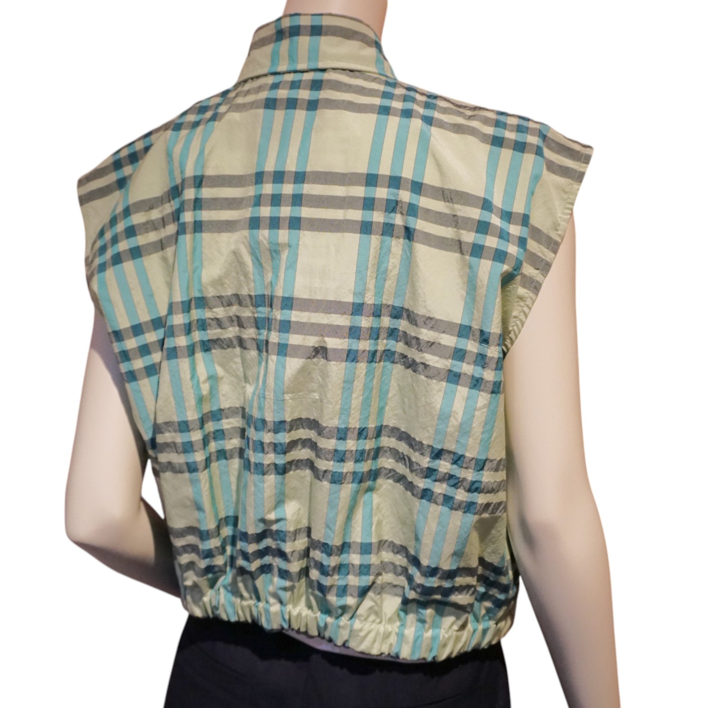 Plaid Sleeveless Shirt