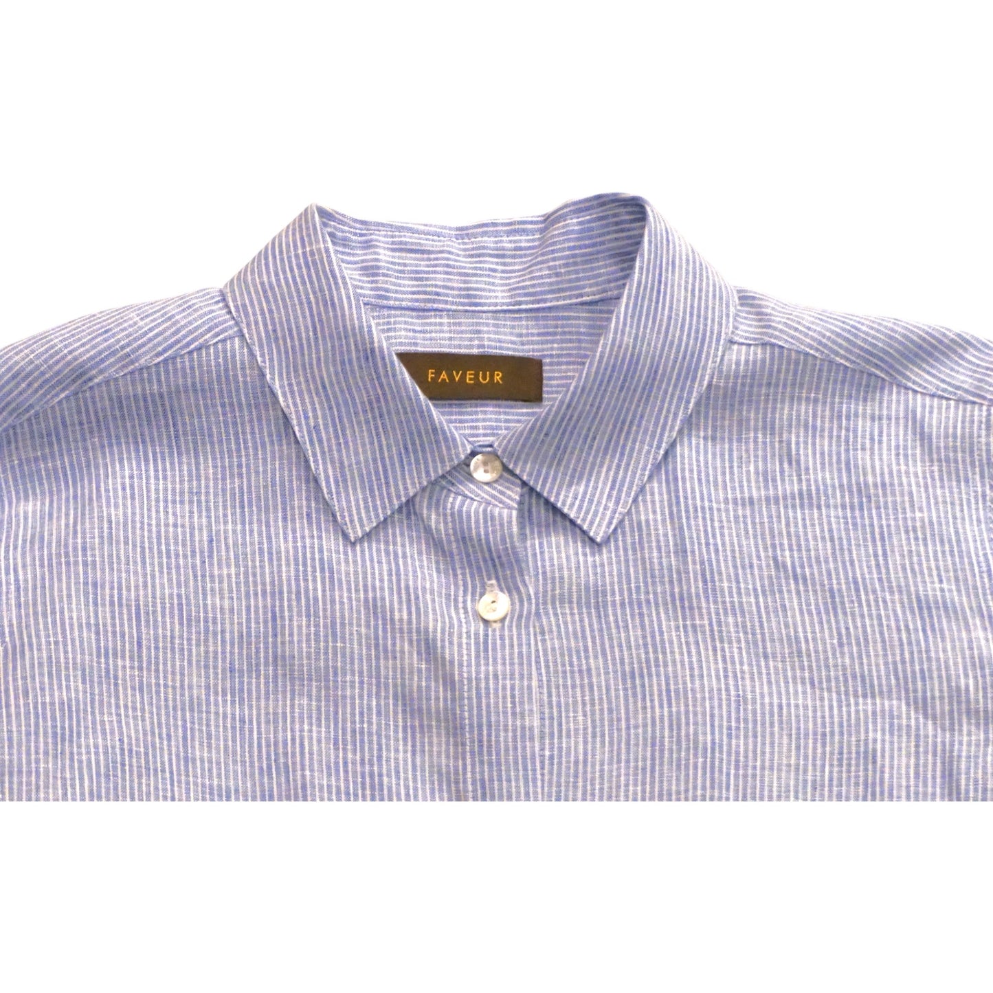 FAVEUR: Azure Breeze Linen Shirt