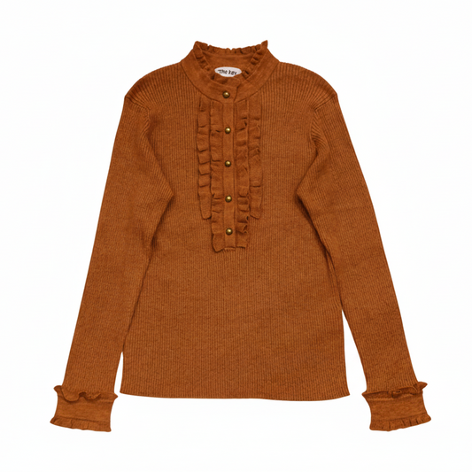 The Ruffled Cashmere-Blend Sweater