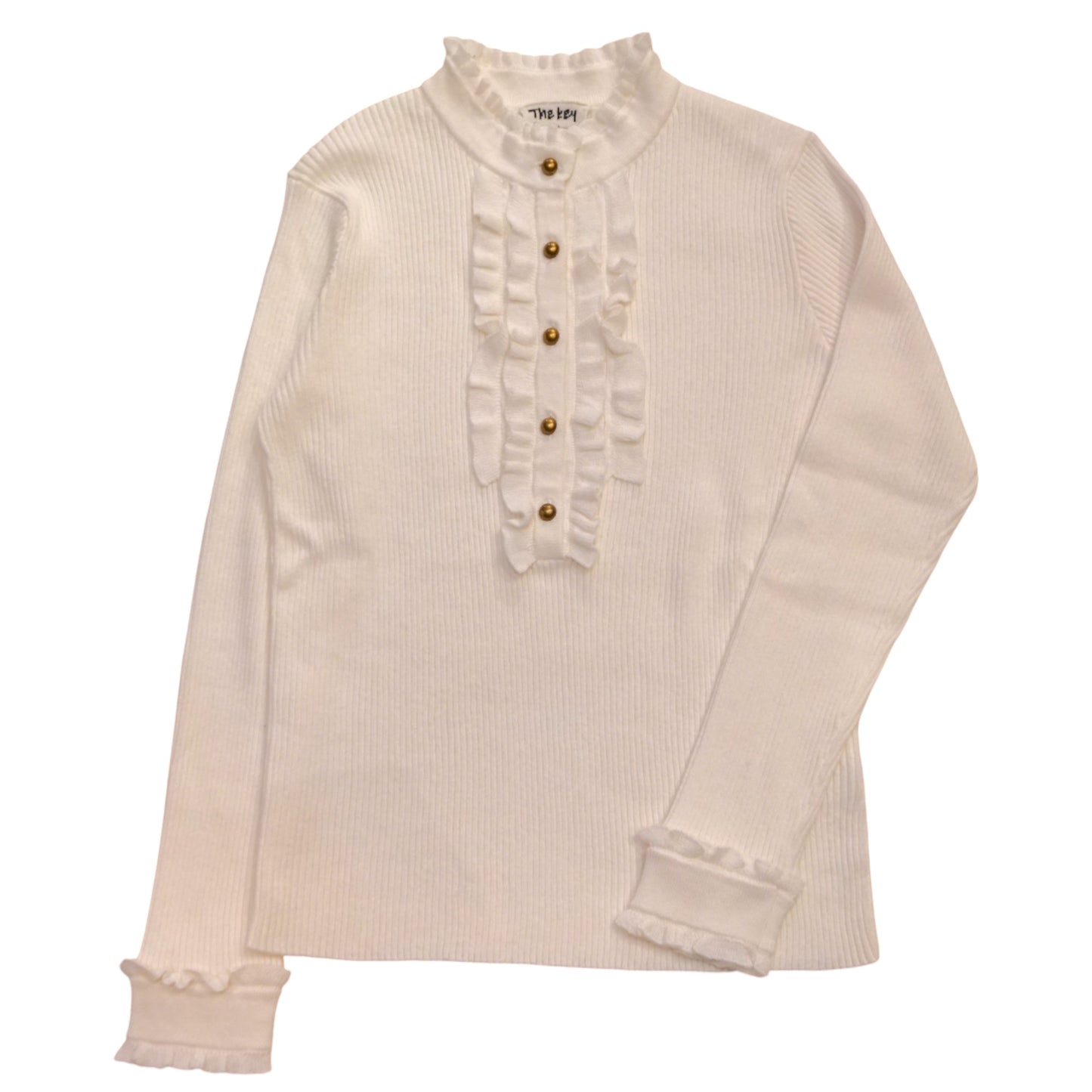 The Ruffled Cashmere-Blend Sweater