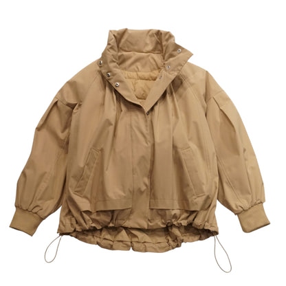 The Cocoon of Purity: VICTORIA DOWN High-Neck Coat