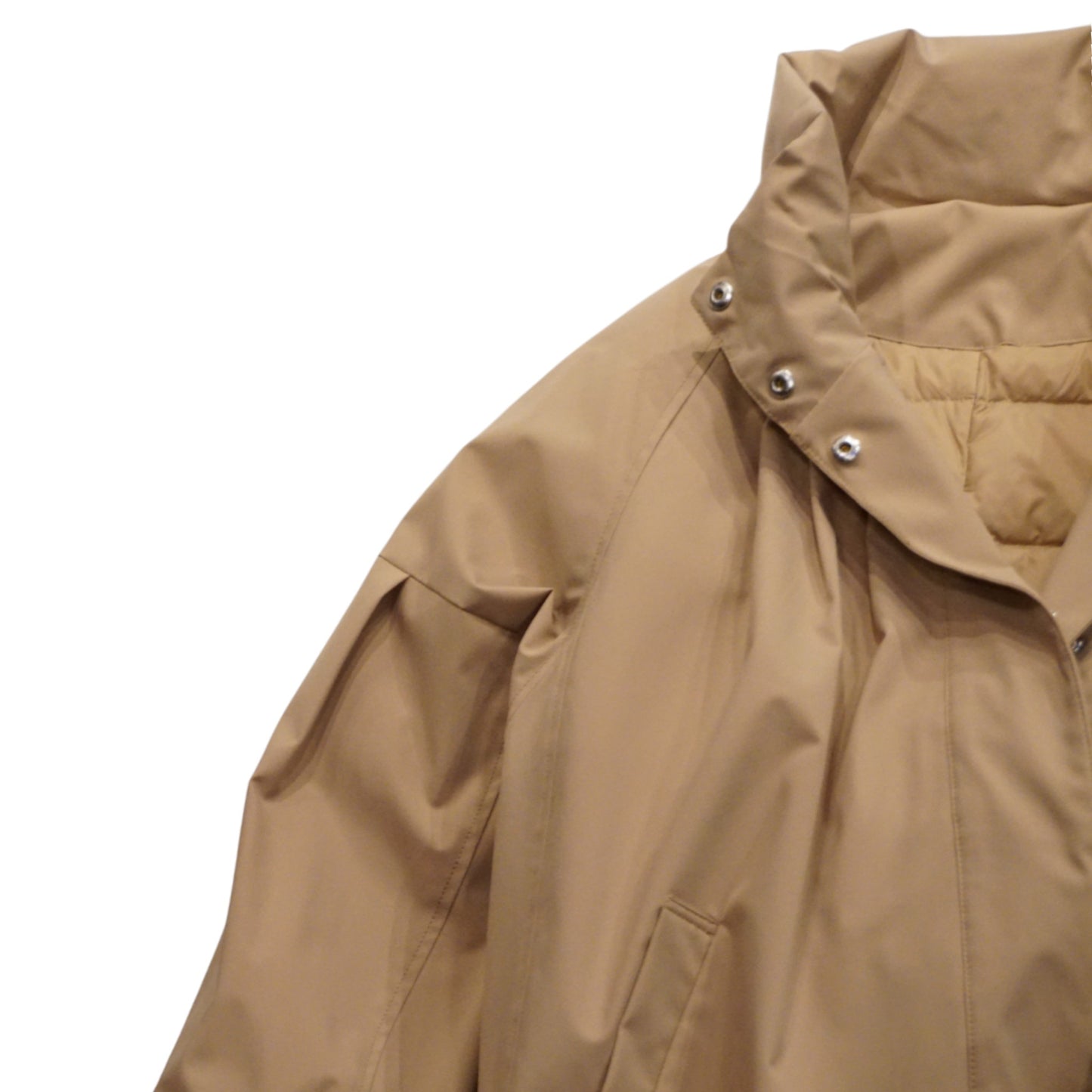 The Cocoon of Purity: VICTORIA DOWN High-Neck Coat