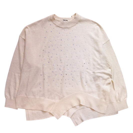 Celestial Whisper: The Silver Star Cotton-Cashmere Knit