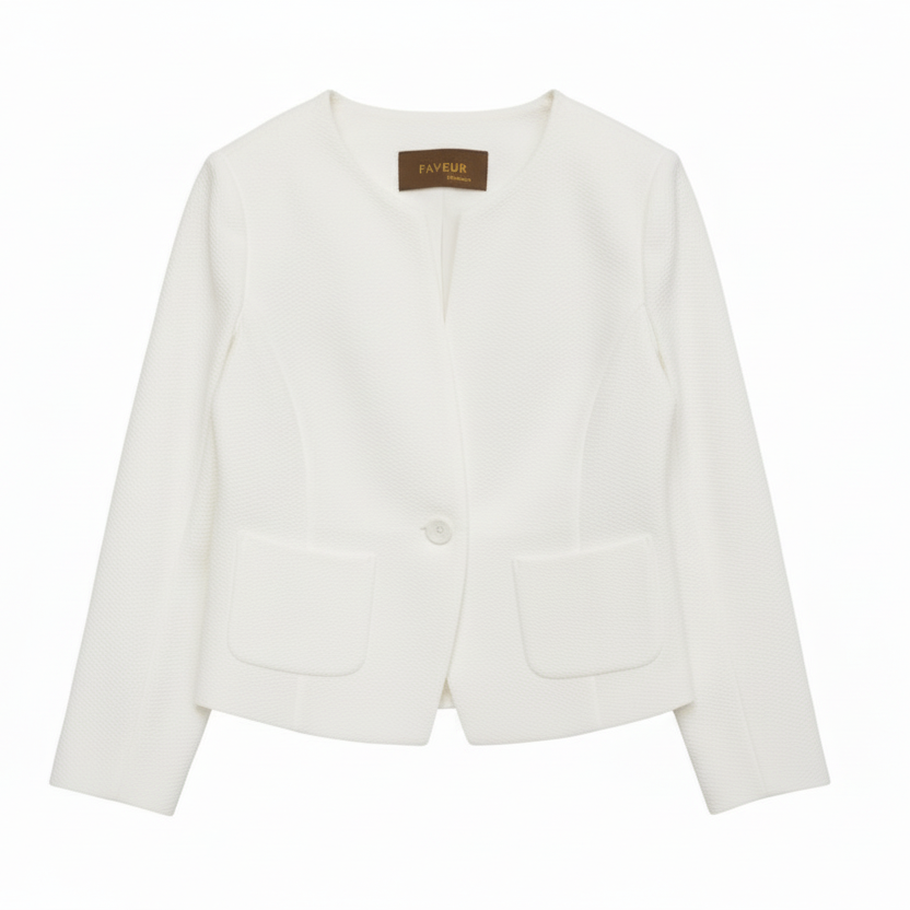 ARCHITECTURAL EASE: MESH STRETCH CREWNECK JACKET