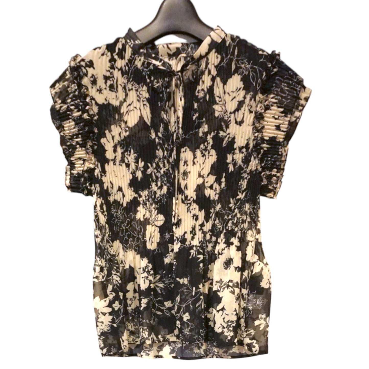 THE LUMINOUS PLEATS: BOW-TIE SHEER BLOUSE