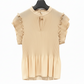 THE LUMINOUS PLEATS: BOW-TIE SHEER BLOUSE