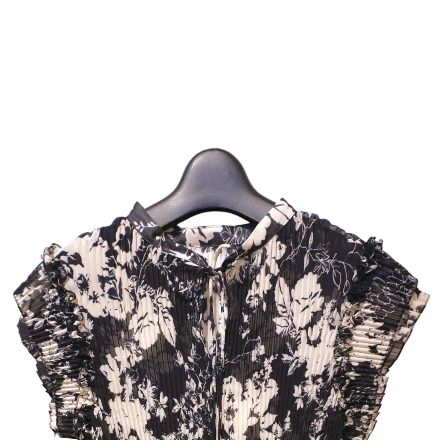 THE LUMINOUS PLEATS: BOW-TIE SHEER BLOUSE