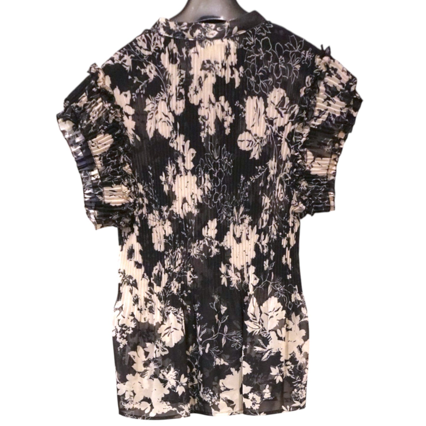 THE LUMINOUS PLEATS: BOW-TIE SHEER BLOUSE