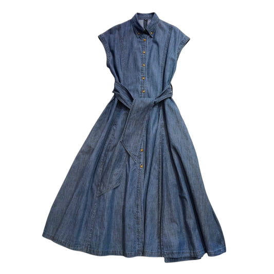 TIMELESS INDIGO: PREMIUM DENIM SHIRT DRESS