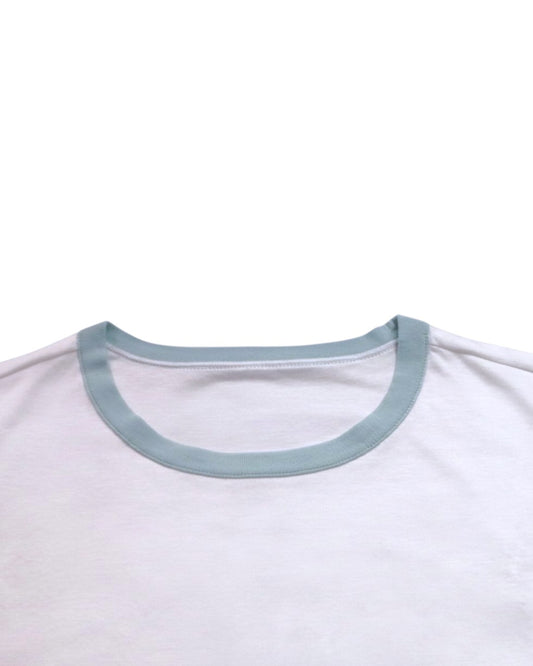 Bicolor Rib Cap Sleeve Tee