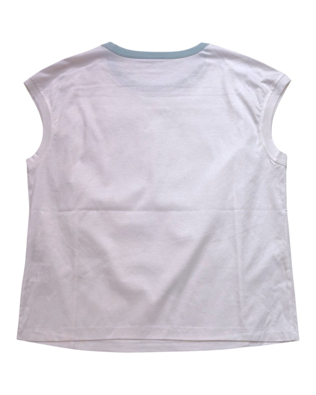 Bicolor Rib Cap Sleeve Tee