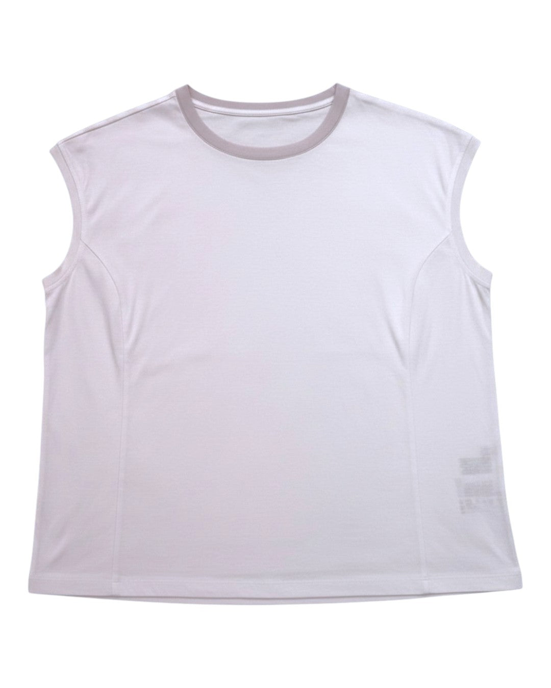Bicolor Rib Cap Sleeve Tee