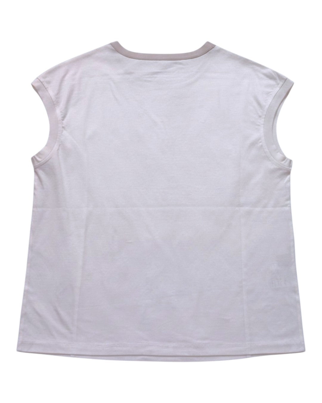 Bicolor Rib Cap Sleeve Tee