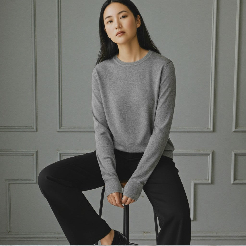 The Italian Legacy: Pure Wool Crewneck Comfort