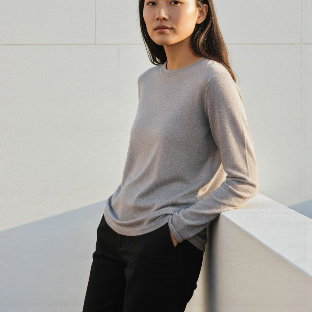 The Italian Legacy: Pure Wool Crewneck Comfort