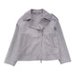 The Silver Radiance: 3-Way Cashmere Wool Biker Masterpiece