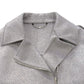 The Silver Radiance: 3-Way Cashmere Wool Biker Masterpiece