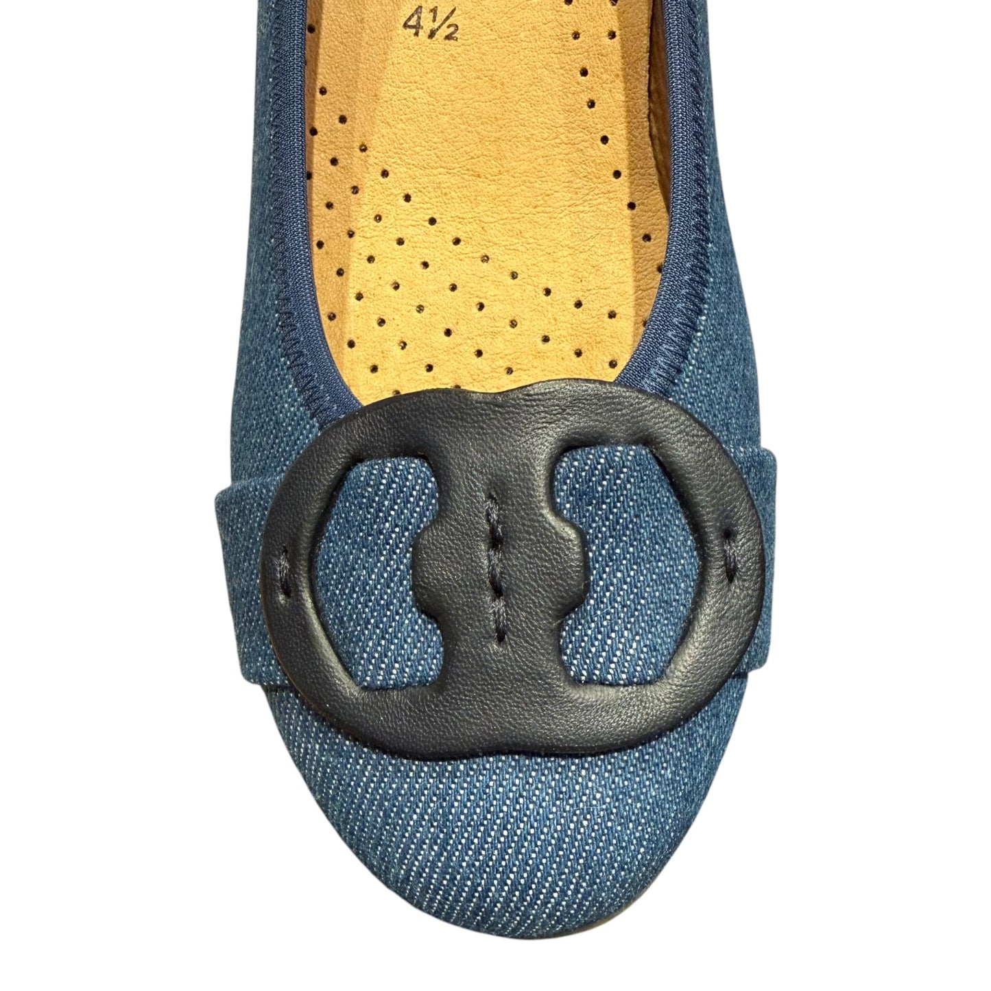 Casual Sophistication: Leather & Denim Mix Flats