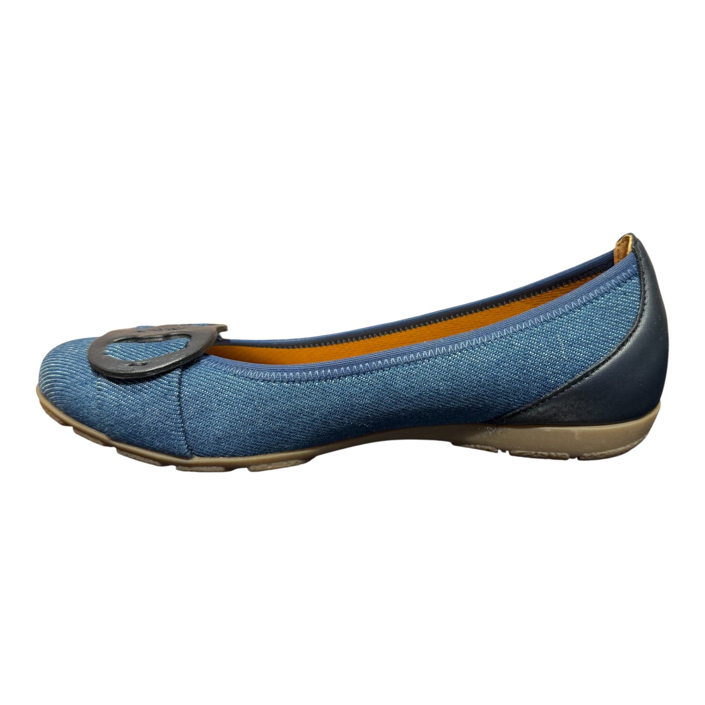 Casual Sophistication: Leather & Denim Mix Flats